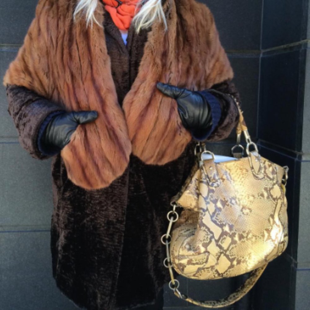 Python Bally Handbag Tote - image 5